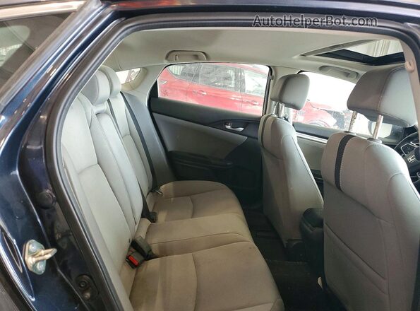 19XFC1F39GE017826 2016 HONDA CIVIC Blue უკანა სავარძლების ხედი