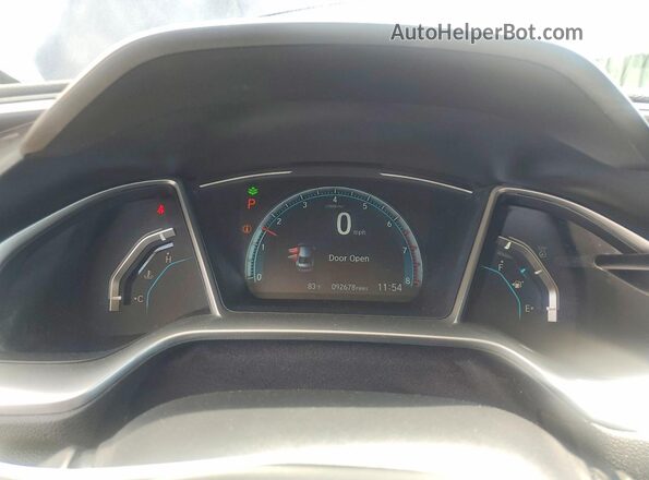 19XFC1F39LE216787 2020 HONDA CIVIC Charcoal Widok zestawu wskaźników