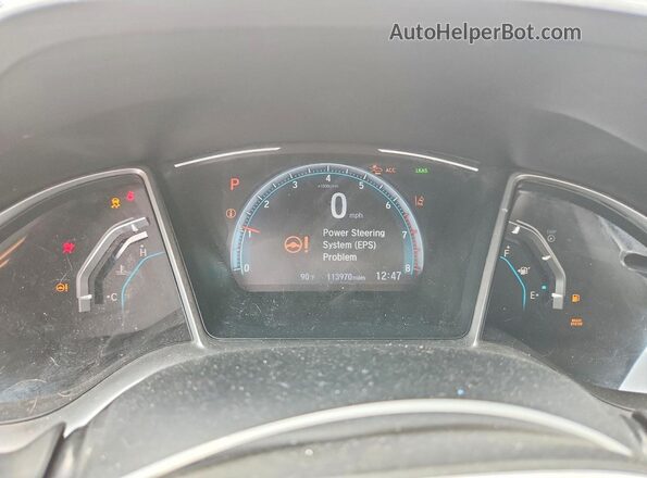 19XFC1F3XKE012367 2019 HONDA CIVIC Gray Вид щитка приладів