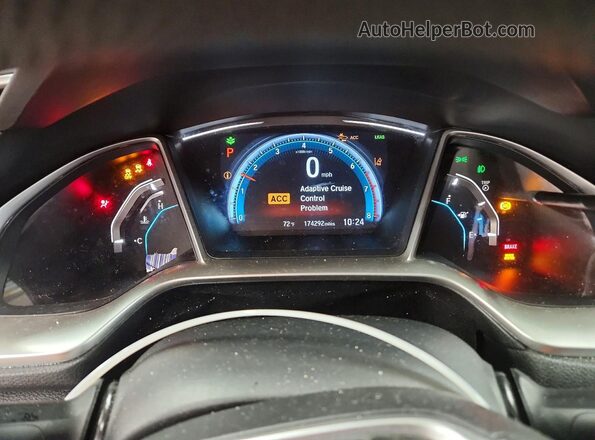 19XFC1F45GE209429 2016 HONDA CIVIC Blue Instrument cluster view