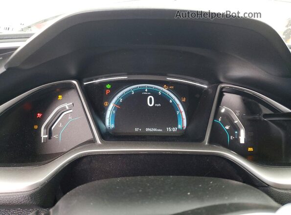 19XFC1F73KE002962 2019 HONDA CIVIC White Вид щитка приладів