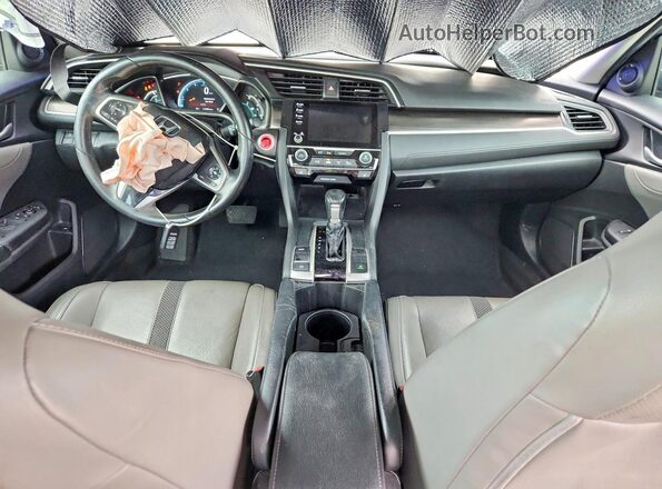 19XFC1F73KE010978 2019 HONDA CIVIC Gray Dashboard view