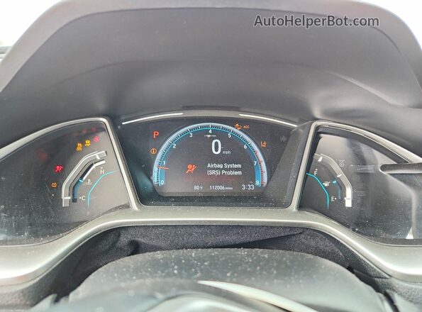 19XFC1F73KE010978 2019 HONDA CIVIC Gray Instrument cluster view