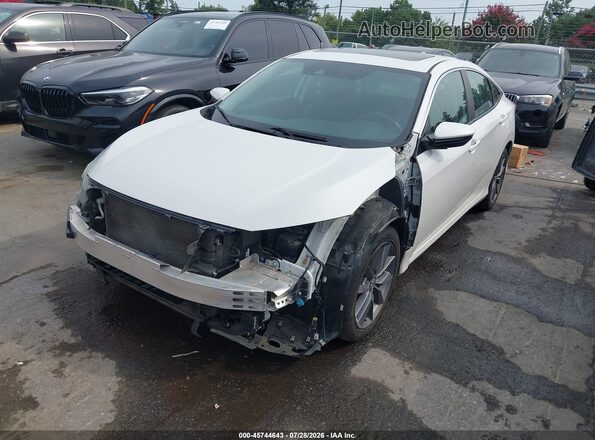 19XFC1F73KE011970 2019 HONDA CIVIC White Առջևի ձախ երեք քառորդ տեսարան