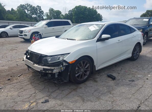19XFC1F73LE004650 2020 HONDA CIVIC White Առջևի ձախ երեք քառորդ տեսարան
