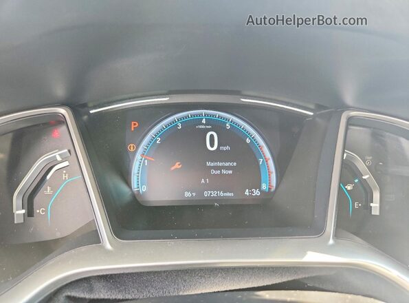 19XFC1F73LE204217 2020 HONDA CIVIC Black ხელსაწყოთა პანელის ხედი