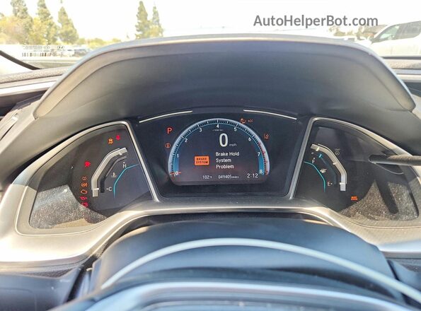 19XFC1F74LE212259 2020 HONDA CIVIC White ხელსაწყოთა პანელის ხედი
