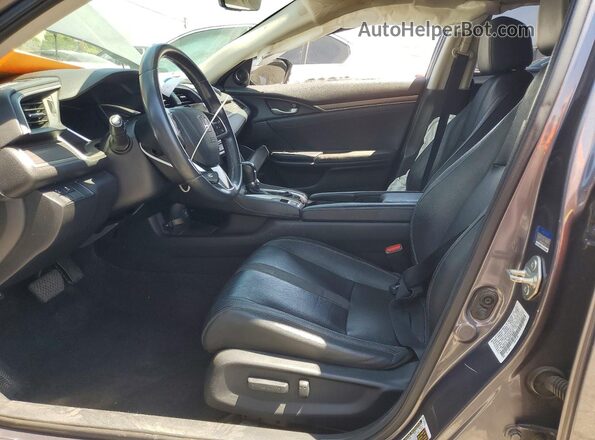 19XFC1F76KE216053 2019 HONDA CIVIC Charcoal წინა სალონის ხედი