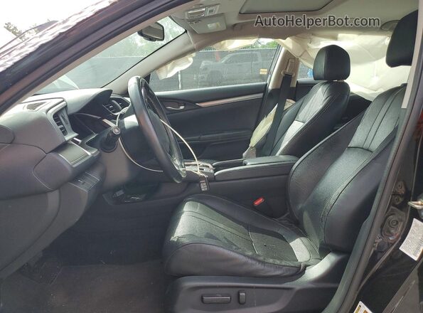 19XFC1F77HE004769 2017 HONDA CIVIC Black Вид салону спереду