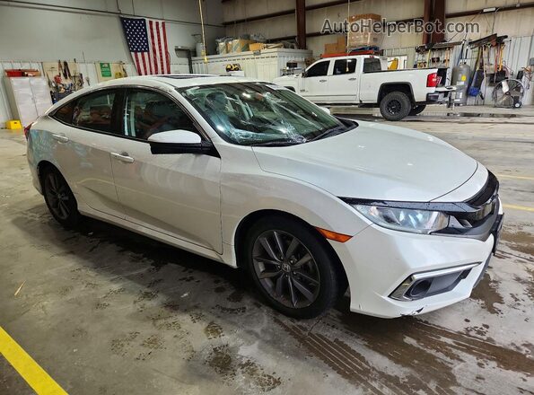 19XFC1F77KE009459 2019 HONDA CIVIC Белый Передняя правая четверть