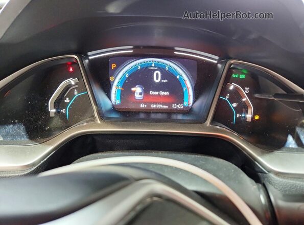 19XFC1F77KE009459 2019 HONDA CIVIC Белый Вид щитка приборов