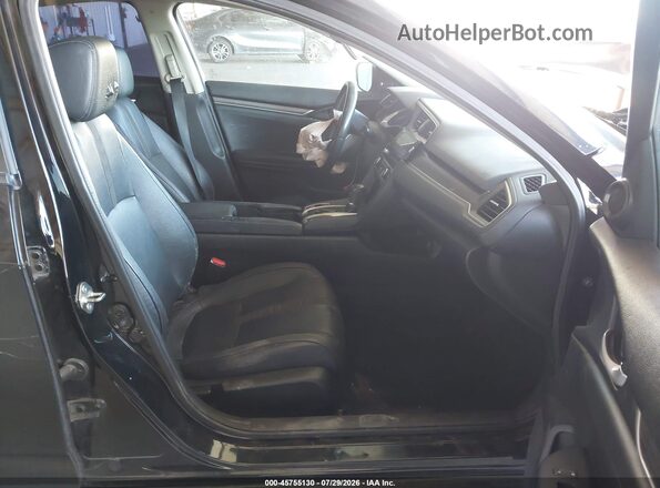19XFC1F77KE202730 2019 HONDA CIVIC Black წინა სალონის ხედი