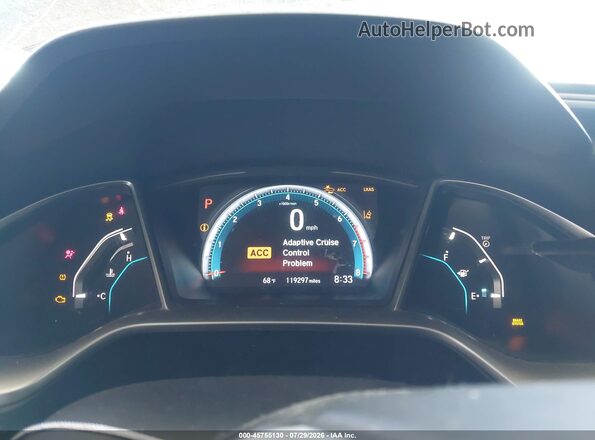 19XFC1F77KE202730 2019 HONDA CIVIC Black უკანა სავარძლების ხედი