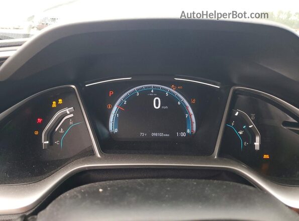 19XFC1F77LE012492 2020 HONDA CIVIC White Widok zestawu wskaźników