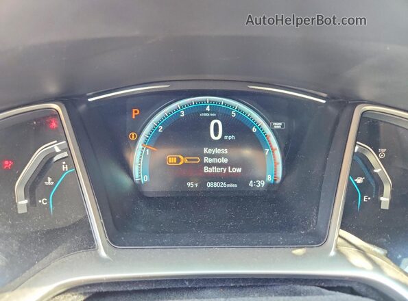 19XFC1F7XGE009334 2016 HONDA CIVIC Blue Instrument cluster view
