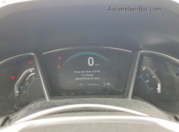 19XFC1F90GE203310 2016 HONDA CIVIC Синий Вид щитка приборов