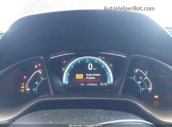 19XFC1F92GE211733 2016 HONDA CIVIC Gray Widok tylnych siedzeń