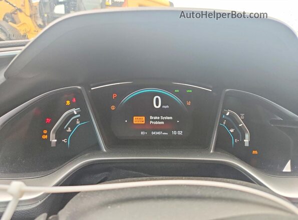19XFC1F93GE005871 2016 HONDA CIVIC Charcoal Vista del cuadro de instrumentos