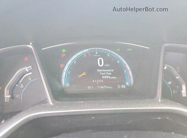 19XFC1F95GE030108 2016 HONDA CIVIC Gray Widok zestawu wskaźników