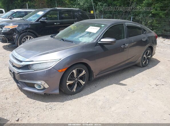 19XFC1F98HE203699 2017 HONDA CIVIC Gray წინა მარცხენა ხედი სამი მეოთხედიდან