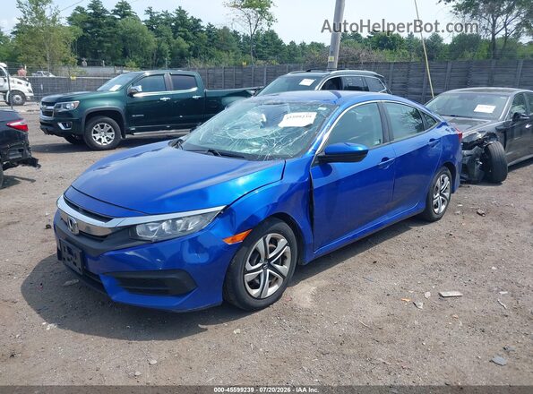 19XFC2E58JE026002 2018 HONDA CIVIC Blue წინა მარცხენა ხედი სამი მეოთხედიდან