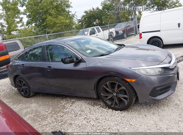 19XFC2F50GE005295 2016 HONDA CIVIC Gray Rear interior view