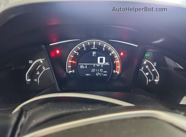 19XFC2F50GE006401 2016 HONDA CIVIC Gray Вид щитка приладів