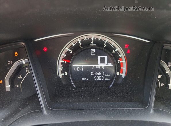 19XFC2F50GE206419 2016 HONDA CIVIC Gray ხელსაწყოთა პანელის ხედი