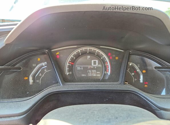 19XFC2F50HE032885 2017 HONDA CIVIC Gray ხელსაწყოთა პანელის ხედი