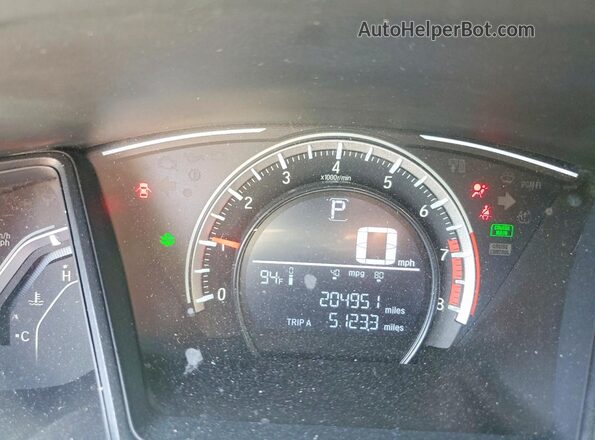 19XFC2F50HE047435 2017 HONDA CIVIC Gray Instrument cluster view
