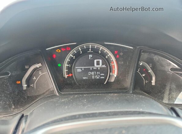 19XFC2F50HE054157 2017 HONDA CIVIC Gray Vista del cuadro de instrumentos