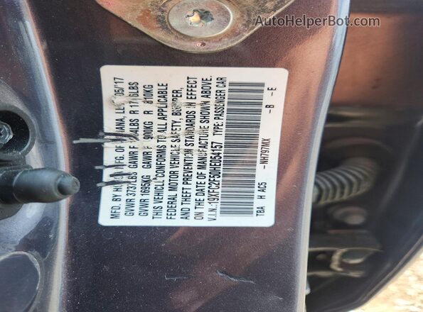 19XFC2F50HE054157 2017 HONDA CIVIC Gray Vista del compartimento del motor