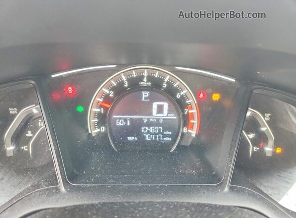 19XFC2F50HE206535 2017 HONDA CIVIC Gray Instrument cluster view