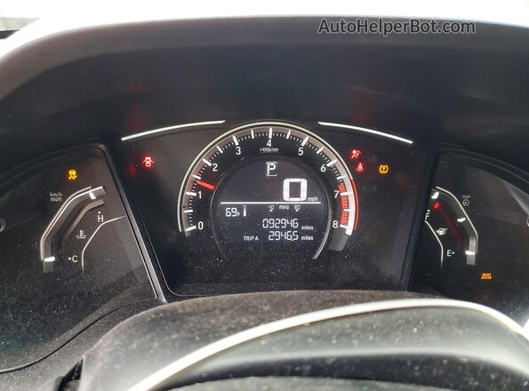 19XFC2F50JE021407 2018 HONDA CIVIC Silver Instrument cluster view