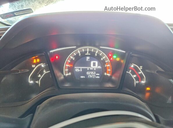 19XFC2F50JE027093 2018 HONDA CIVIC Black Instrument cluster view
