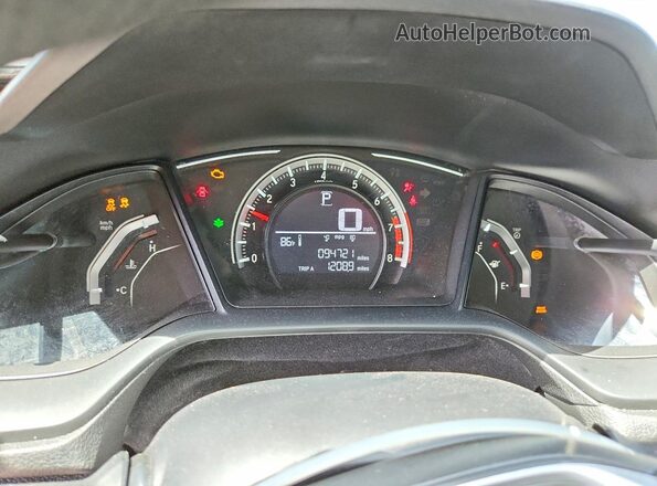 19XFC2F51HE055026 2017 HONDA CIVIC Gray Вид щитка приладів