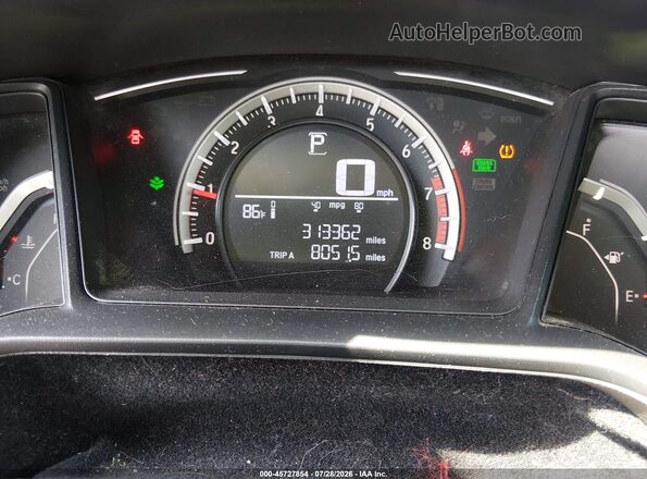 19XFC2F51HE070366 2017 HONDA CIVIC Black Vista de los asientos traseros