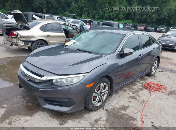 19XFC2F51JE030231 2018 HONDA CIVIC Gray წინა მარცხენა ხედი სამი მეოთხედიდან