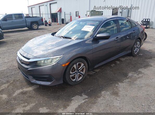 19XFC2F52GE009719 2016 HONDA CIVIC Gray Vista tres cuartos delantera izquierda