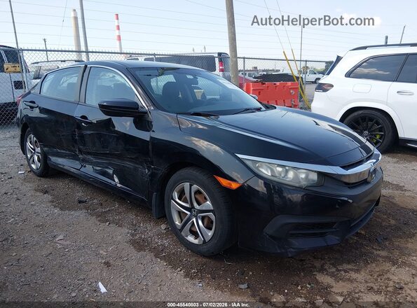 19XFC2F52GE037150 2016 HONDA CIVIC Black Widok z przodu