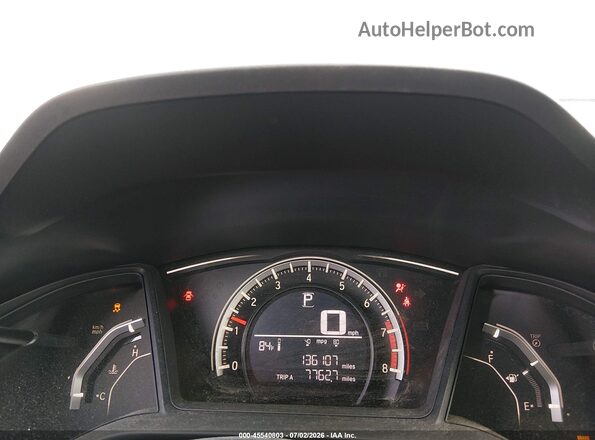 19XFC2F52GE037150 2016 HONDA CIVIC Black Widok tylnych siedzeń