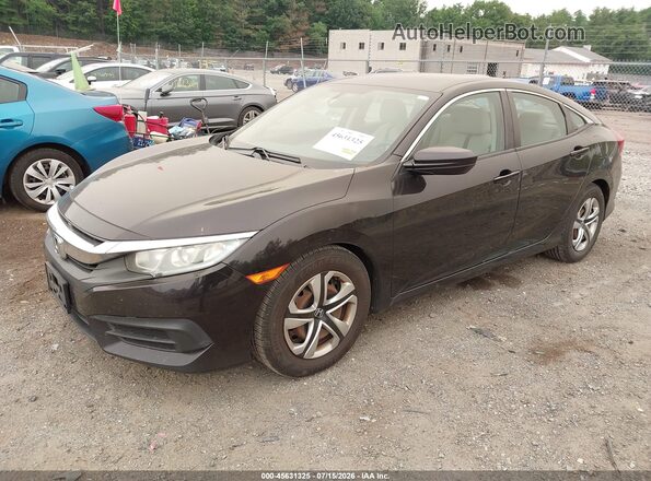 19XFC2F52GE205627 2016 HONDA CIVIC Черный Передняя левая четверть