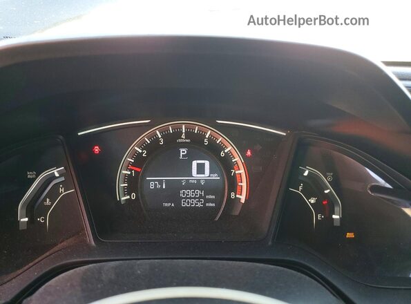 19XFC2F52HE005736 2017 HONDA CIVIC Black Вид щитка приладів