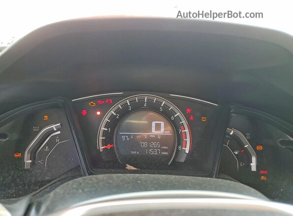 19XFC2F52HE221845 2017 HONDA CIVIC White Vista del cuadro de instrumentos