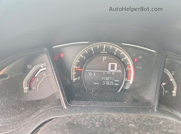 19XFC2F52JE041478 2018 HONDA CIVIC Black Սարքավորումների վահանակի տեսք