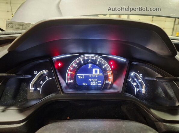 19XFC2F53GE069248 2016 HONDA CIVIC Silver ხელსაწყოთა პანელის ხედი