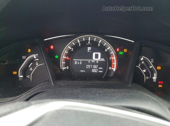 19XFC2F53GE215275 2016 HONDA CIVIC Gray Vista del cuadro de instrumentos