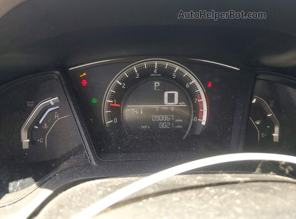 19XFC2F53GE224932 2016 HONDA CIVIC Black Вид щитка приладів