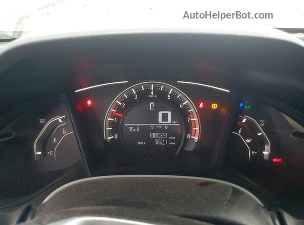 19XFC2F53HE022948 2017 HONDA CIVIC Белый Вид щитка приборов