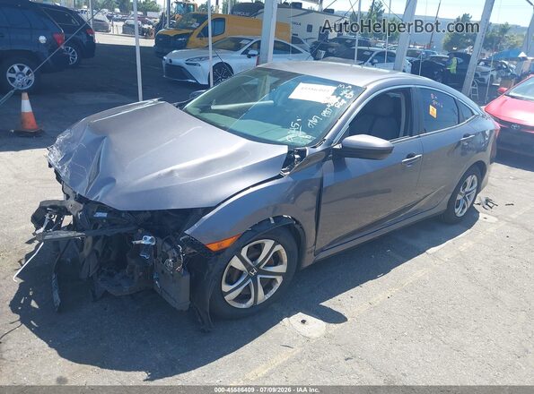 19XFC2F53HE069445 2017 HONDA CIVIC Gray წინა მარცხენა ხედი სამი მეოთხედიდან